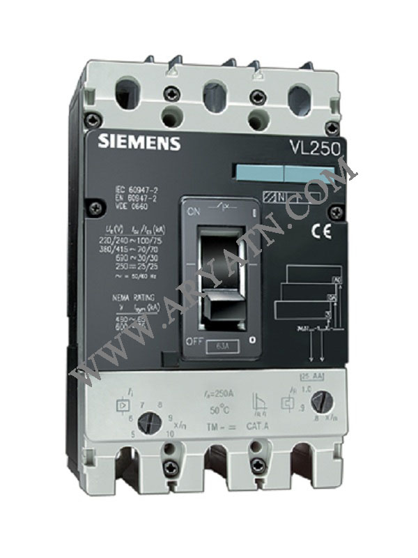 کلید اتوماتیک 250 امپر زیمنس 3VL3725-1DC36-0AA0